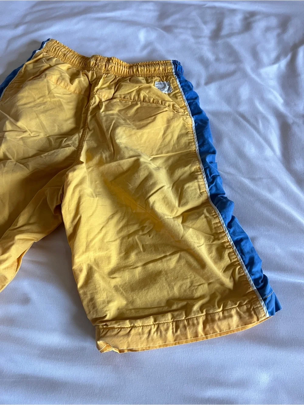 OshKosh B'gosh Yellow & Blue Lined Youth Cargo Shorts